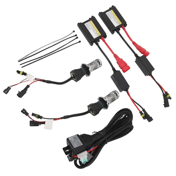 Xenon-frontlykt 5500LM H4 HID-pære 55W-sett for alle DC12V-biler 6000K hvit
