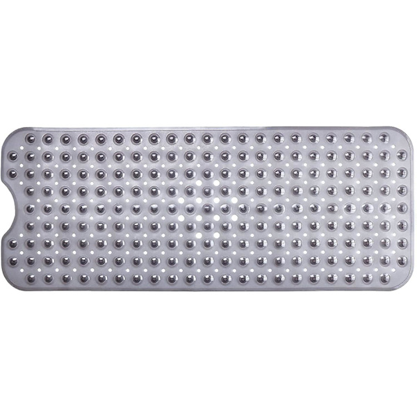 Halkfri Badmatta 100x40cm Extra Lång Badmatta grey