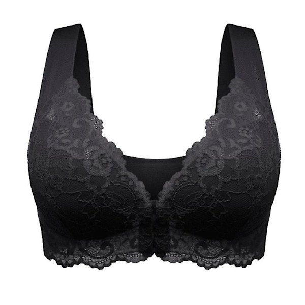 Naisten pehmeät, erittäin hengittävät Zero Bunden -rintaliivit, langattomat push-up -rintaliivit, jotka estävät roikkumista Black 2XL