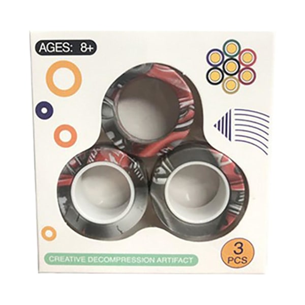 3kpl Fidget Spinner Hauska Magneettinen Rannekoru Sormus Purkulelu Taikasormus Rekvisiitta Työkalut Anti Stress Figet Leluja Stressi B
