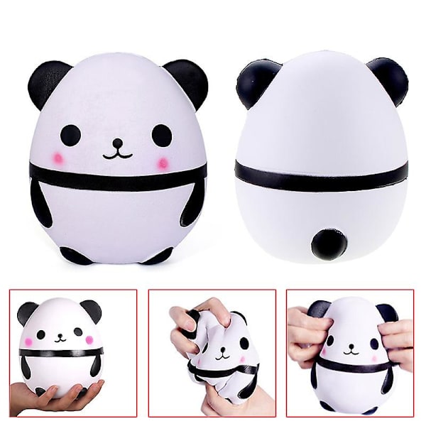 Jumbo Söt Panda Ägg Långsamt Stigande Kawaii Klämleksak Stressreducerare Gåvor Leksaker Barn