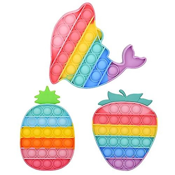 3 Pakkausta Push Pop Bubble Fidget -aistileluja