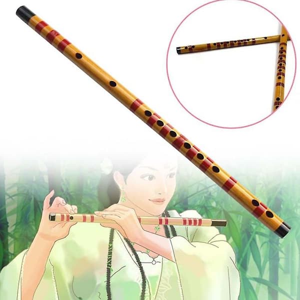 Professionell Flöjt Bambu Musikinstrument Handgjord Kompatibel med Nybörjarstudenter