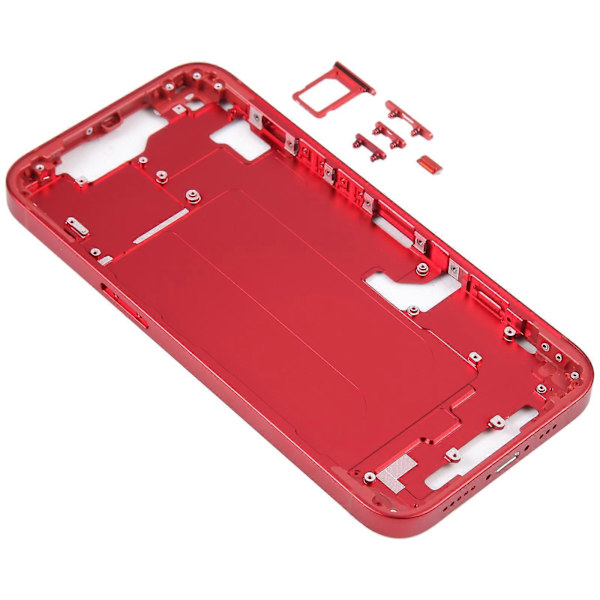[LCS]Til iPhone 14 Mellemramme med sideknapper Red