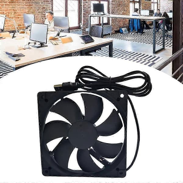 USB PC Køleventilator 12CM Sort USB5V Høj Hastighed 2400RPM Computer Kabinet Køling