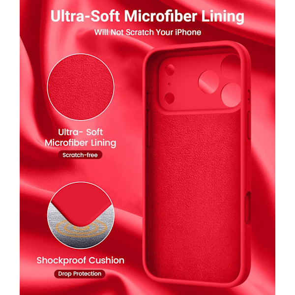 [LCS] MagSafe-compatible Ultra-thin Case for iPhone 17 Pro Max - Red iPhone 17 Pro Max iPhone 17 Pro Max Rouge