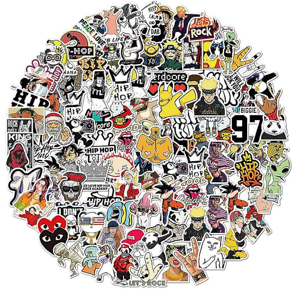 50/100 kpl Muoti Hip-hop Tyyliset Graffititarrat 100pcs