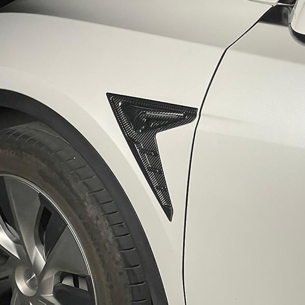 Tesla Model 3 / Y 2021 kamera flanker bil sidovinge panel skydd spoiler dammskydd dekoration modifiering tillbehör Red
