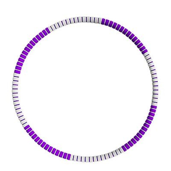 Viktad Hula Hoop Viktminskning Träningsbåge med rostfritt purple gray