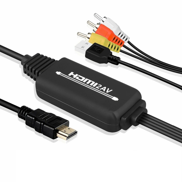 HDMI till 3 Rca Av Video Audio Kabel Converter Adapter För HDTV Ps4 Xbox Dvd