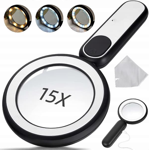 [LCS]Suurennuslasi 15x LED-taustavalolla