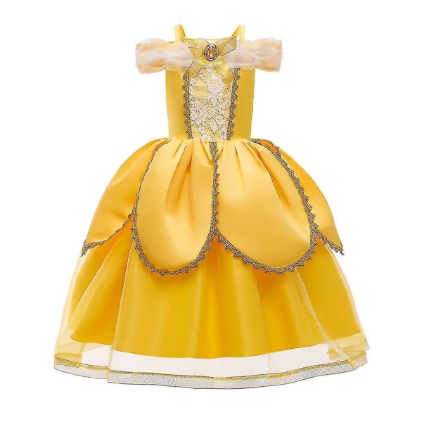 Julfest Fancy Costume Deluxe Princess Dress Up För tjejer (140cm)