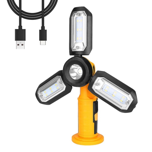 Foldbar Lanterne Lommelygte Bærbar Vedligeholdelseslampe LED Arbejdslampe Nødlampe