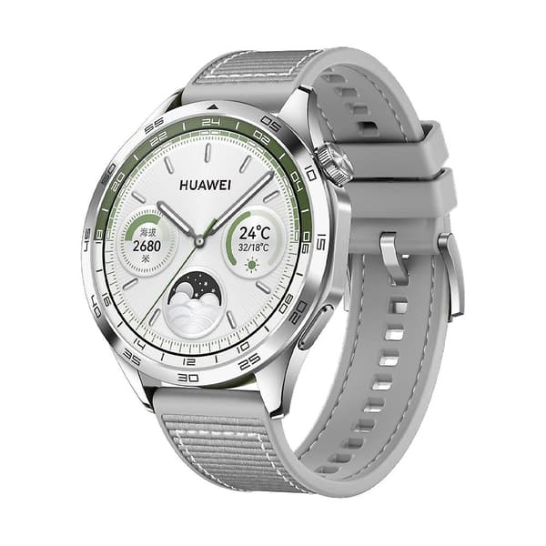 [LCS]Nylon silikonläderrem för Huawei Watch GT4 46mm Gray