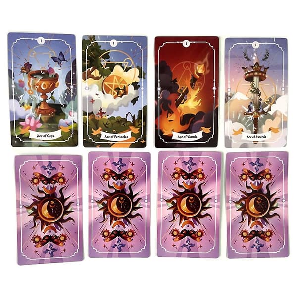 [LCS]Witchy Magic Tarotkortlek Tecknad Målningsspel Present för Tarotnybörjare
