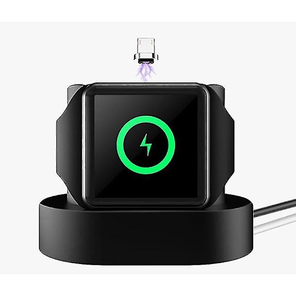 Laddningsställ för Apple Watch och iPhone, Hållare 3 i 1 för Iwatches Series Laddare white