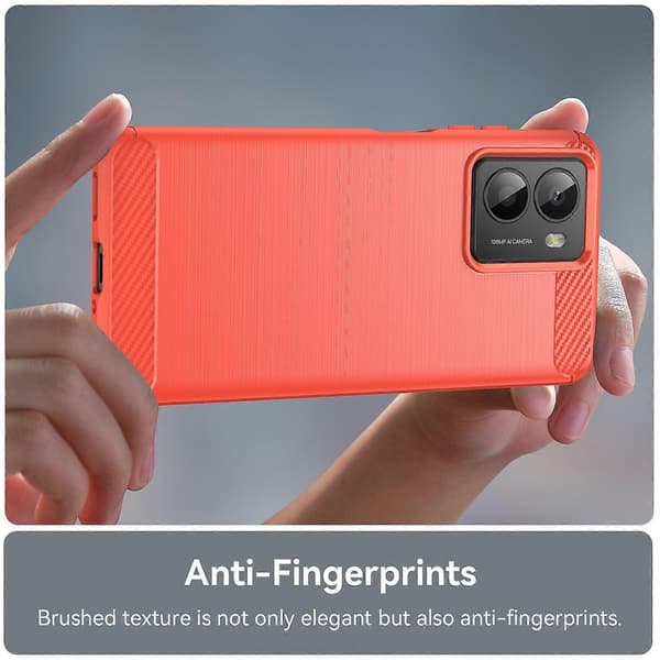 [LCS]Børstet tekstur TPU-etui Red For HMD Fusion