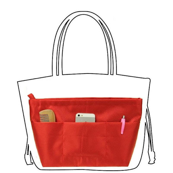 Medium Nylon Organizer Väska Handväska
