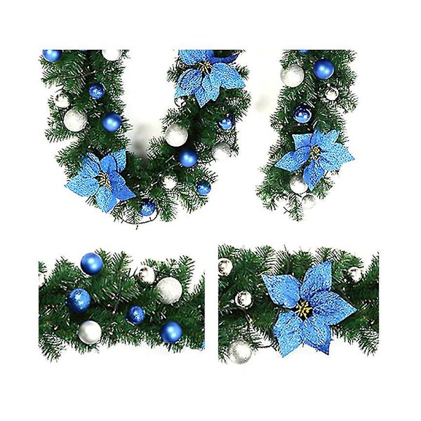 LED 2,7 m Jule Cane Garland Hage Hjem Juledekorasjoner blue