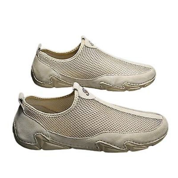 Herresko Åndbare Sandaler med Tåkappe, Casual Stil Sand 40