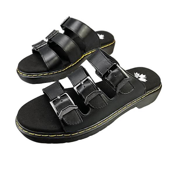 Herre Slip-on Sandaler i Kuskinn for Uformell Bruk Utendørs 43