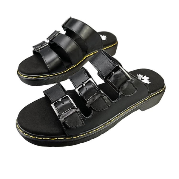 Miesten nahkaiset slip-on sandaalit vapaa-aikaan ulkokäyttöön 47