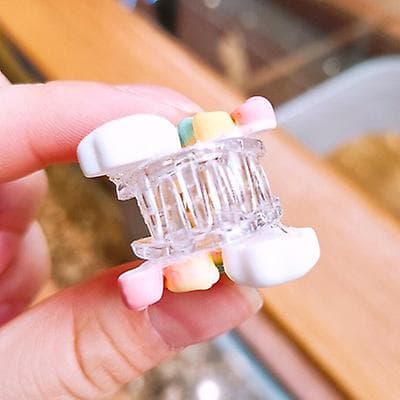 Transparent Femdelars Set Med Hårklämmor