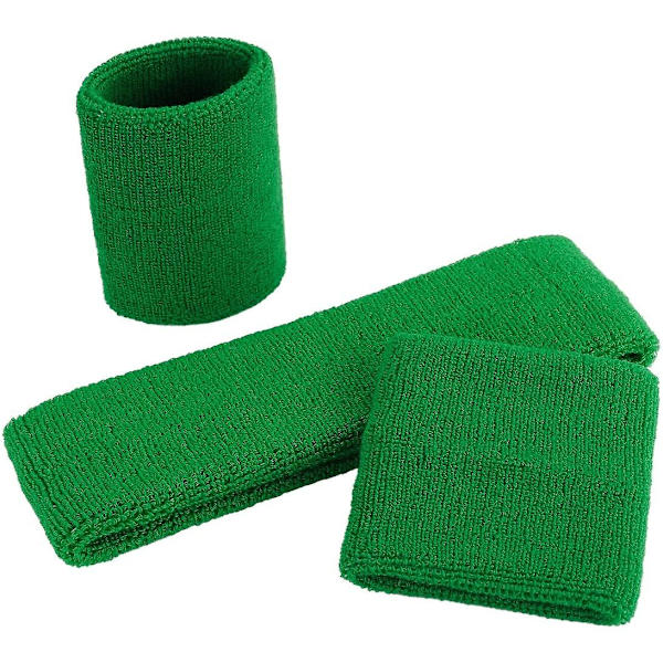 Sports Svetteabsorberende Armbånd i Bomull green