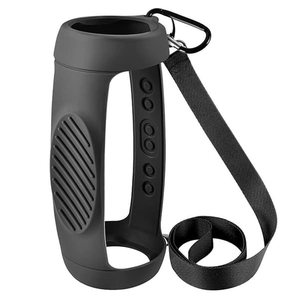 [LCS] Silikon för Charge 5 Bluetooth-högtalare, resefodral med axelrem och karbinhake Black