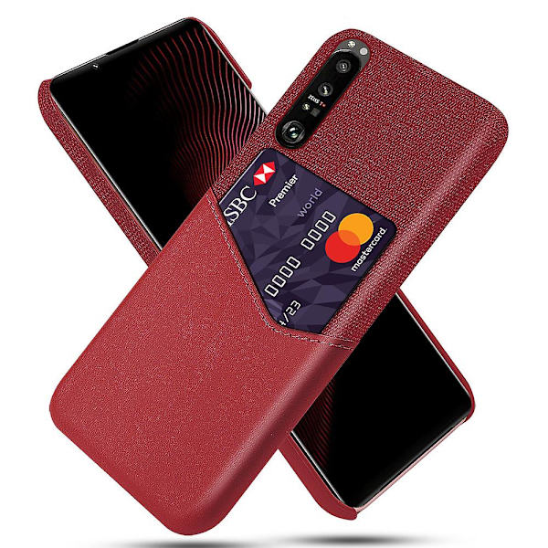 Telefoncover med kortholder til Sony Xperia 5 Iii / Ii Red Xperia 5 III