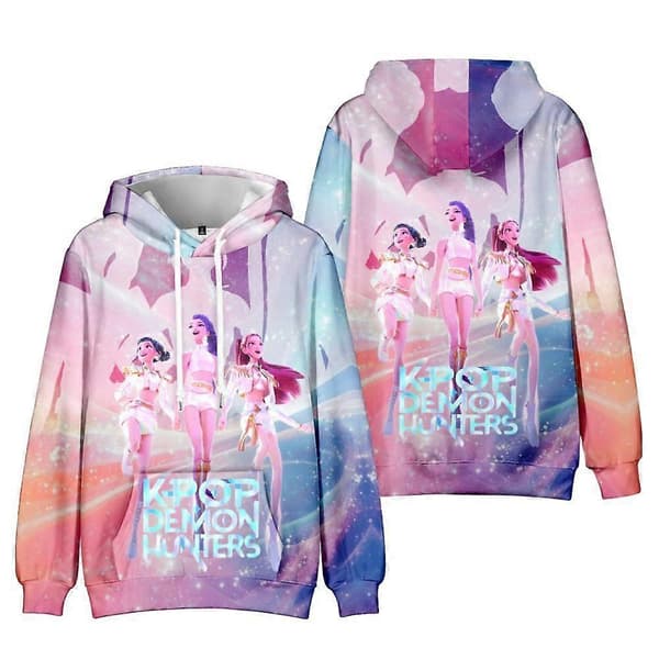 KPop Demon Hunters Hettegenser 3D-trykk Pullover Hettegenser for menn kvinner _08 A Adult 2XL