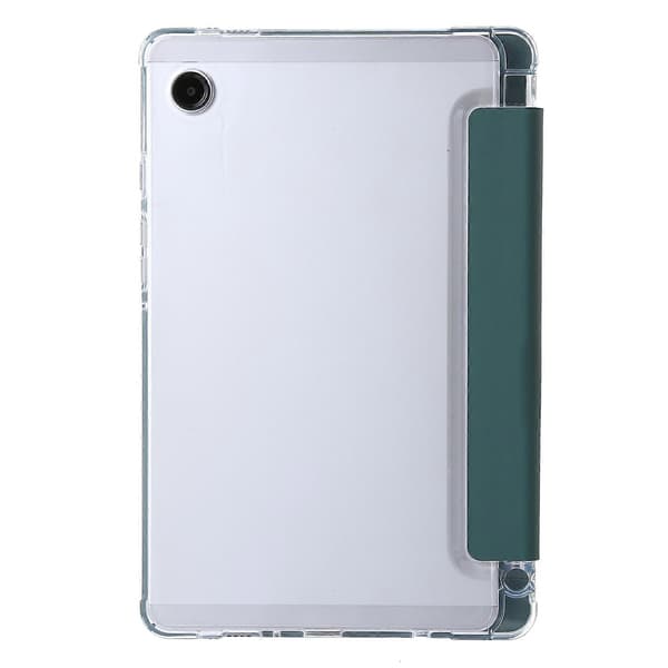 3-foldet klart akryl læder tablet etui Deep Green For Samsung Galaxy Tab A9+