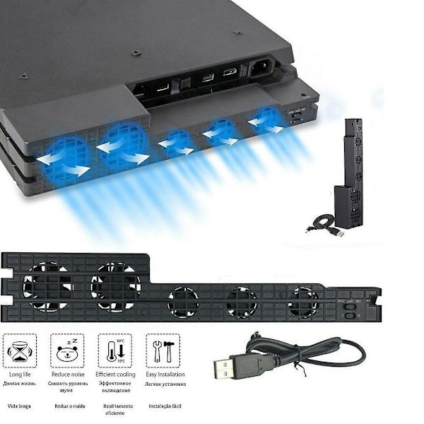 Basstöd för Sony Playstation Play Station PS 4 Pro PS4 Pro stativ kontroll kylare kylfläkt spelkonsol tillbehör hållare