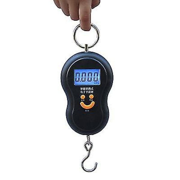 Lomme Bærbar 50kg LCD Digital Vekt Elektronisk Håndholdt Krok