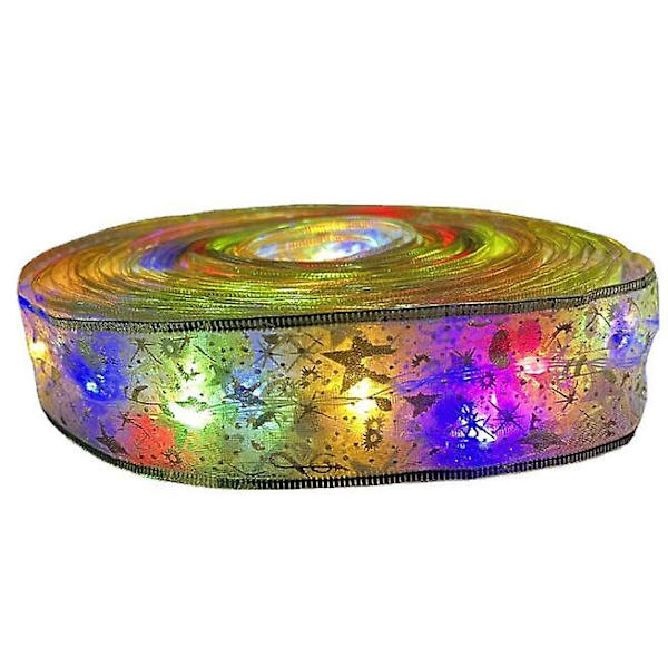 Kiiltävät nauhavalot, 5m LED-nauha jouluvalosarja gold and color lamp