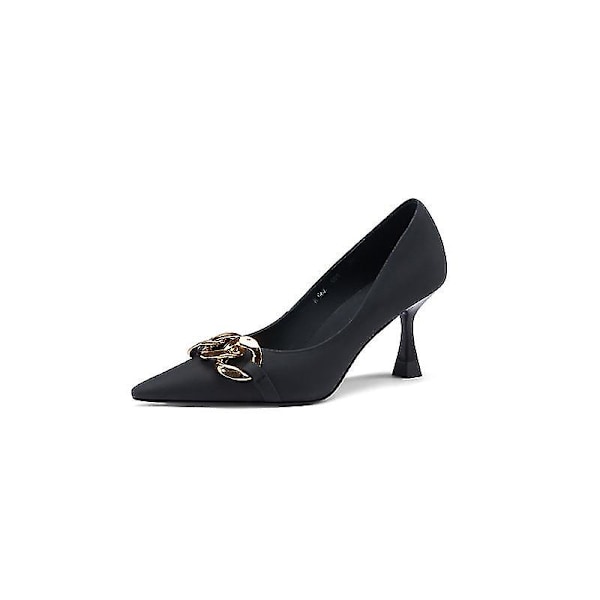 Dame Europeisk og Amerikansk Stil Spisse Sko Black 39