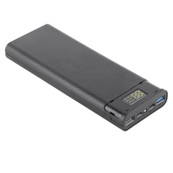 Quick Charge Version 8x18650 Power Bank Case USB DIY Kit Shell Batteriholder Opladningsboks Sort
