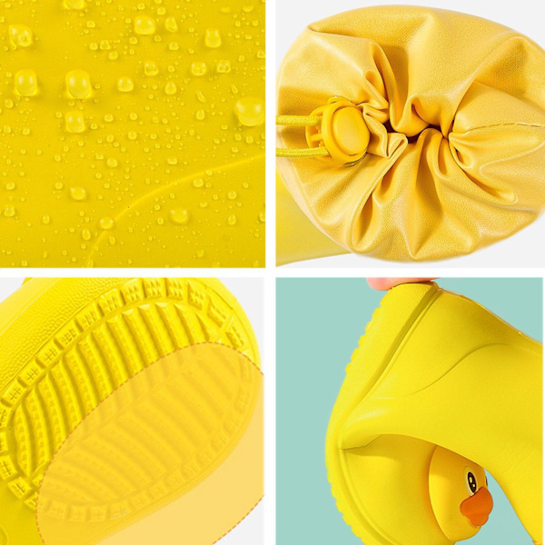 Lasten sarjakuva PVC-kumiset vedenpitävät saappaat, muodikas Clas Yellow 180