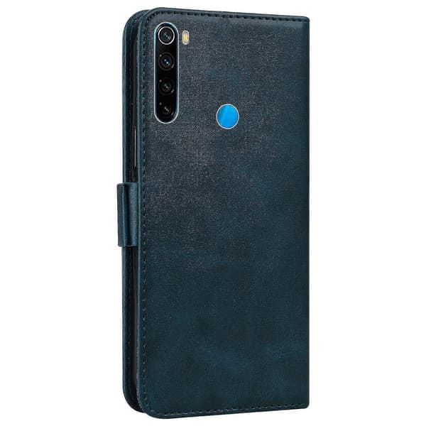 Xiaomi Redmi Note 8 Cover Retro Kat Pung Flip Cover Kortholder PU Læder Coque Etui - Blå