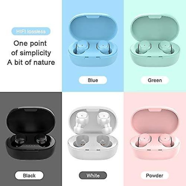 Bluetooth-headset med laddningsbox, dubbla högupplösta mikrofoner