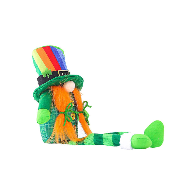 1 st st. patrick's day grön hatt docka ansiktslös äldre irländsk fest