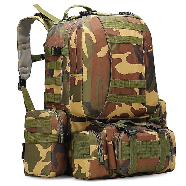 50l Taktisk ryggsäck Militär Molle-väska 1000d Nylon Sport Utomhusresor Kamouflageryggsäck Camouflage