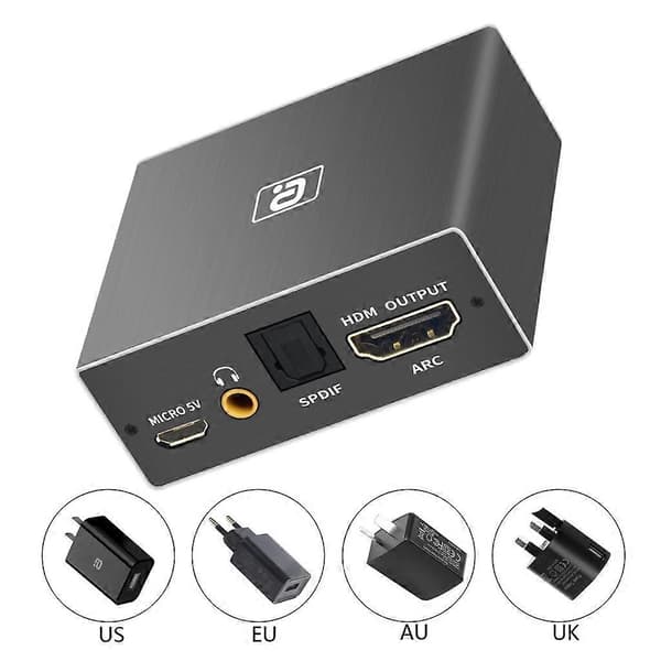HDMI-konverter ARC Audio Extractor HDCP2.2 CEC 4K@60Hz HDMI til optisk TOSLINK US