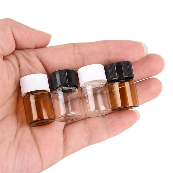 5 stk. 2 ml Mini Amber Glassflaske 3