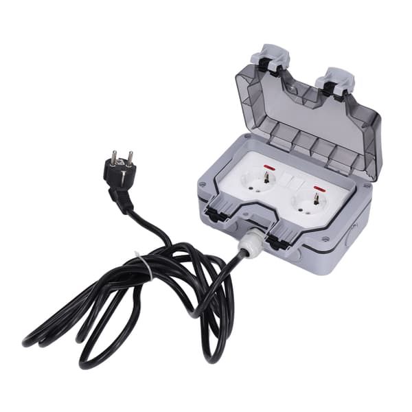 [LCS]Outdoor Double European Socket IP66 Waterproof Wall Socket 250V 16A