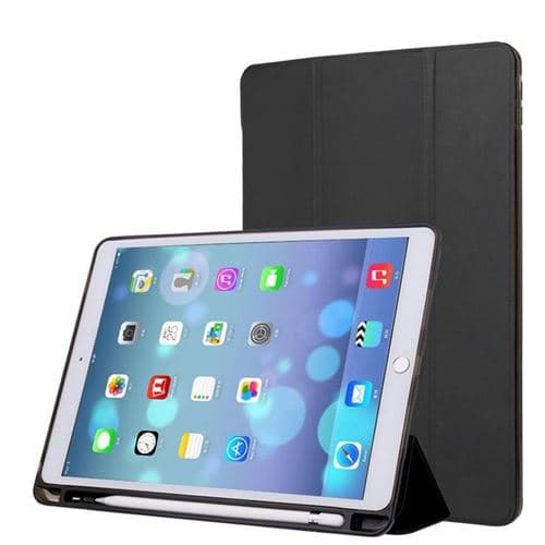 [LCS]Super Slim Cover med Apple Pencil Holder kompatibel med iPad 9.7 2018-Sort