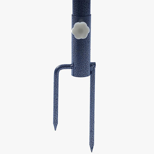 Parasol Jordspyd Solskærm Udendørs Solparasolfod Parasol Sort Metal Jern Fast Parasol