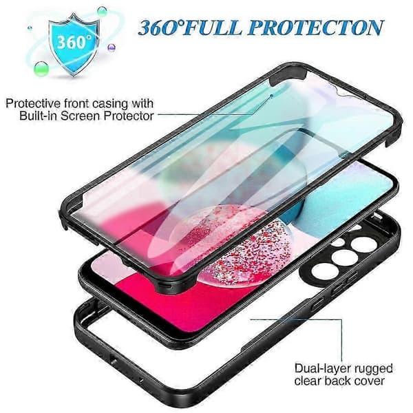 [LCS] För Galaxy A34 5G Akryl + TPU 360° Heltäckande Skyddsfodral Blue