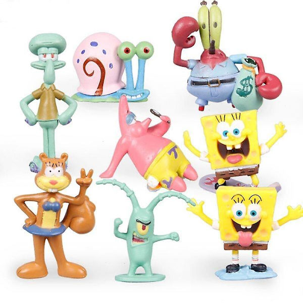 [LCS]SpongeBob 12PCS Action Figur Legetøj Børnegave