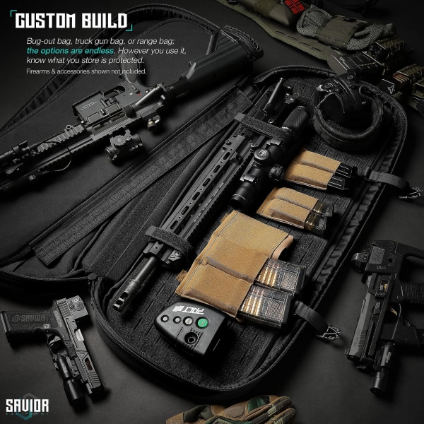 30" Tactical Sbr Rifle Bag Gun Ryggsäck Soft Gun Bag Med fack, Perfekt Multipurpose Gun Bag/Fishing Bag Tvålagers Tote Long Gun Bag. (svart)